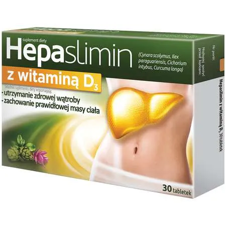 Hepaslimin D3, suplement diety, 30 tabletek