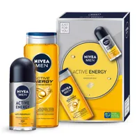 Nivea Men Active Energy zestaw kosmetyków dla mężczyzn, 250 ml + 50 ml