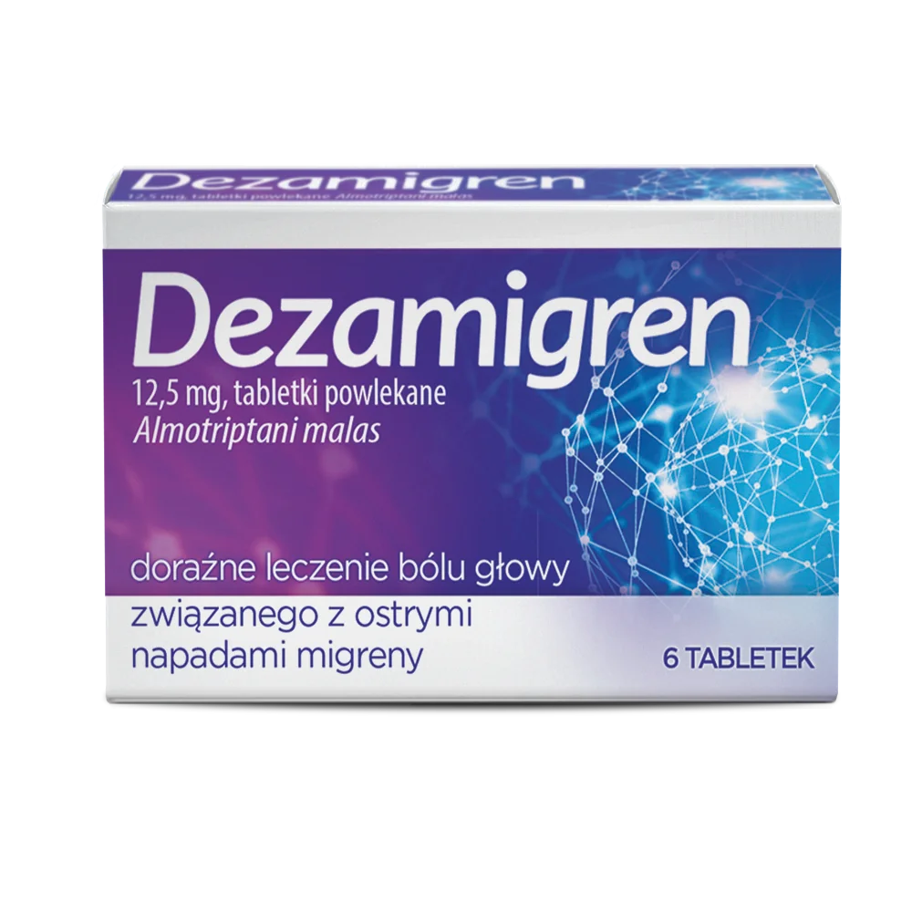 Dezamigren, 12,5 mg 6 tabletek powlekanych