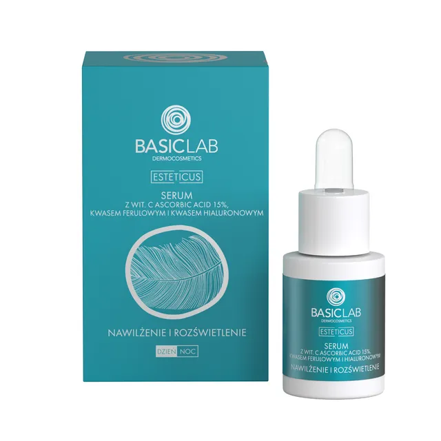 BASICLAB, Esteticus, Kuracja przeciwzmarszczkowa nawilżenie i rozświetlenie, 15 ml