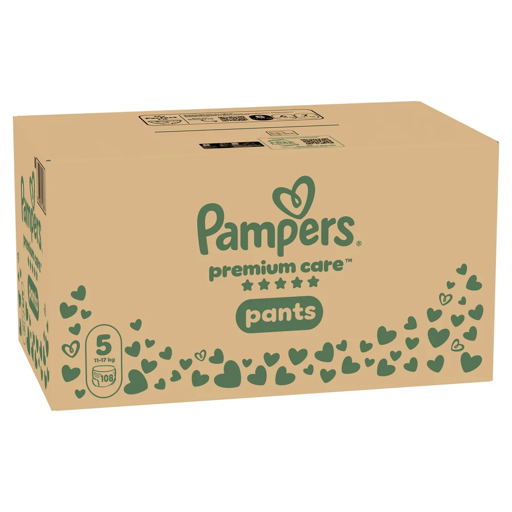 Pampers Premium Care Pants 5 pieluchomajtki, rozmiar 5, 11-17 kg, 108 sztuk