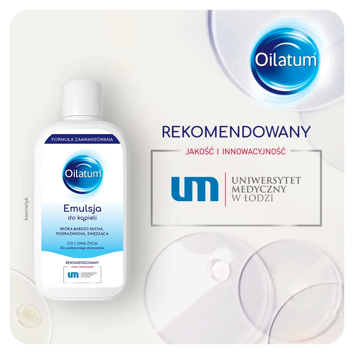 Oilatum Formuła Zaawansowana emulsja do kąpieli, 400 ml