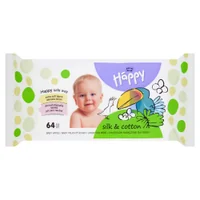 Bella Baby Happy Silk Cotton, chusteczki nasączone dla dzieci, 64 sztuki