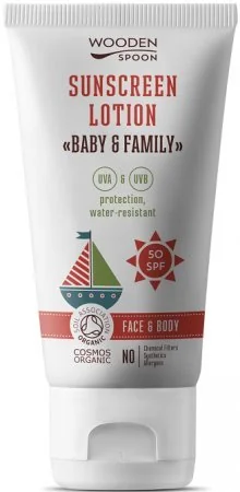 Wooden Spoon delikatny krem na słońce dla niemowląt i całej rodziny SPF 50+, 100 ml