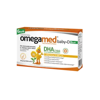 Omegamed Baby, DHA z alg + witamina D, 30 kapsułek twist-off 
