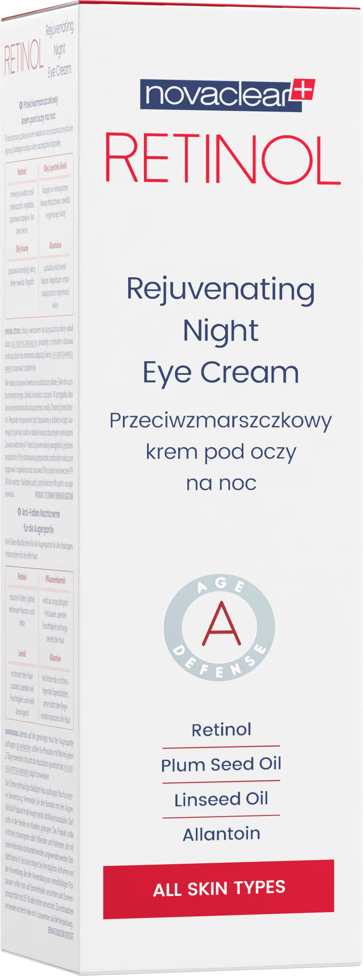 Novaclear Retinol krem pod oczy na noc, 15 ml