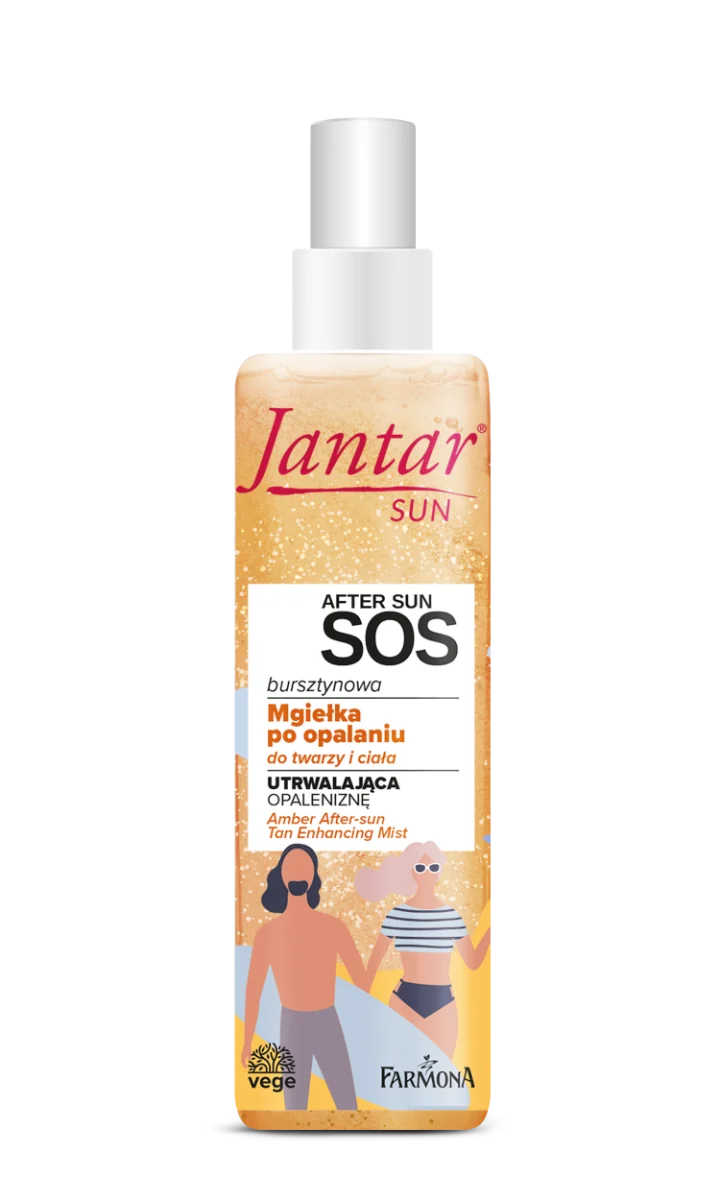 Farmona Jantar Sun bursztynowa utrwalająca opaleniznę mgiełka po opalaniu z kurkumą i złocistym pyłem, 200 ml