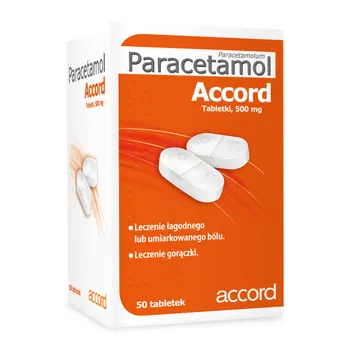 Paracetamol Accord, 500 mg, 50 tabletek 