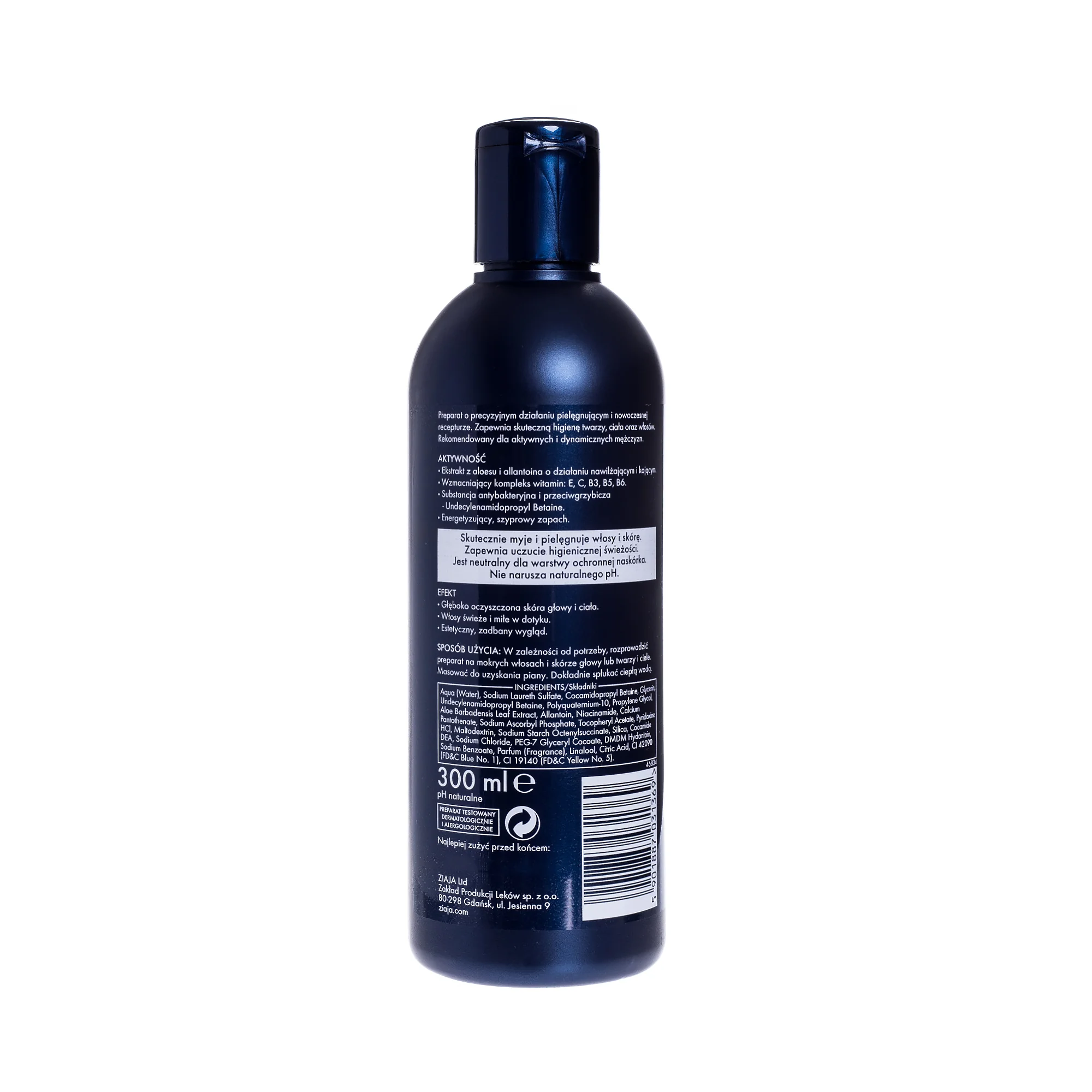 Ziaja Yego żel pod prysznic dla mężczyzn 3 w 1, 300 ml