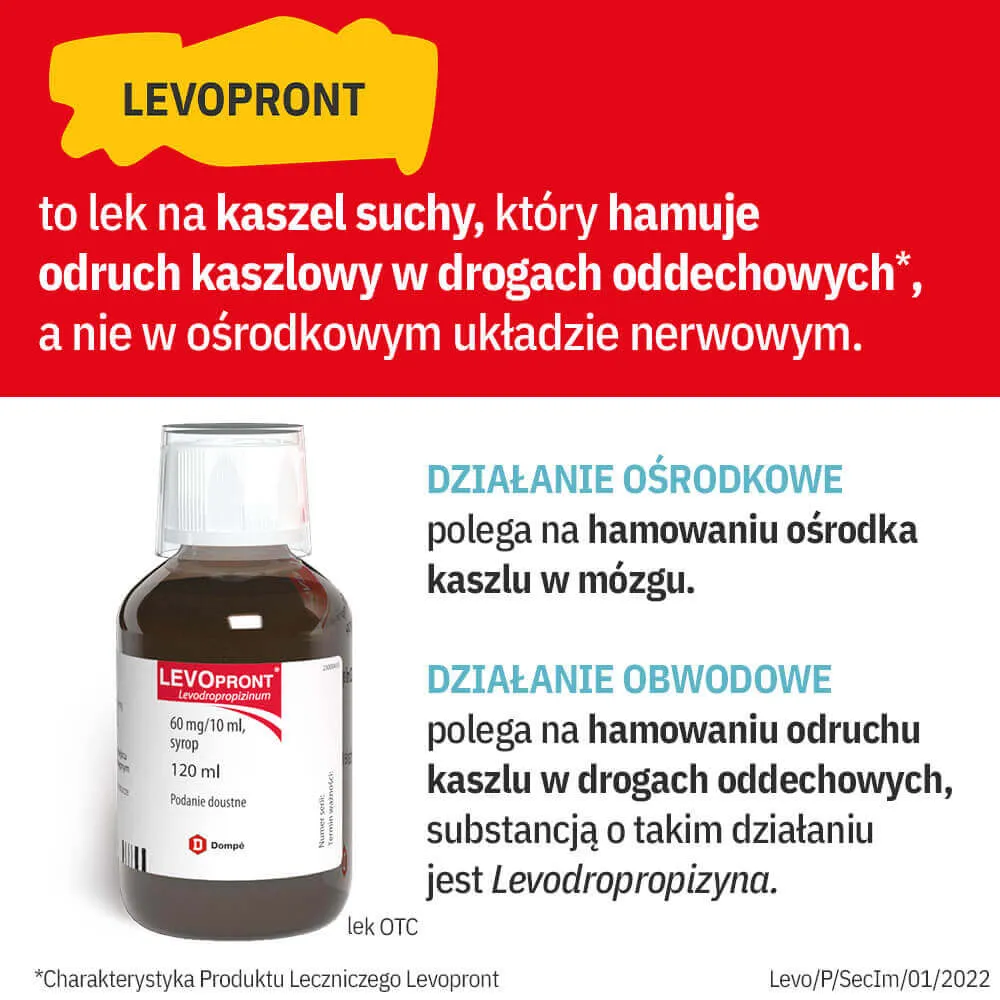 Levopront, 60 mg/10 ml, syrop 120 ml 