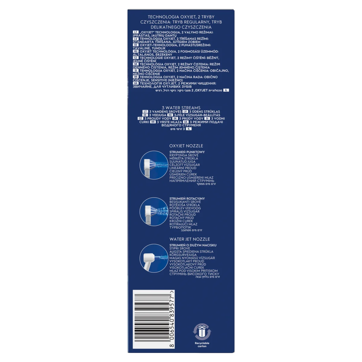 Oral-B Aquacare 4 irygator do zębów, 1 szt.