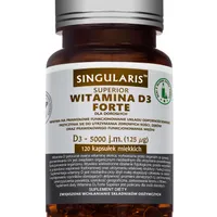 Singularis Superior Witamina D3 Forte 5000 IU, suplement diety, 60 kapsułek