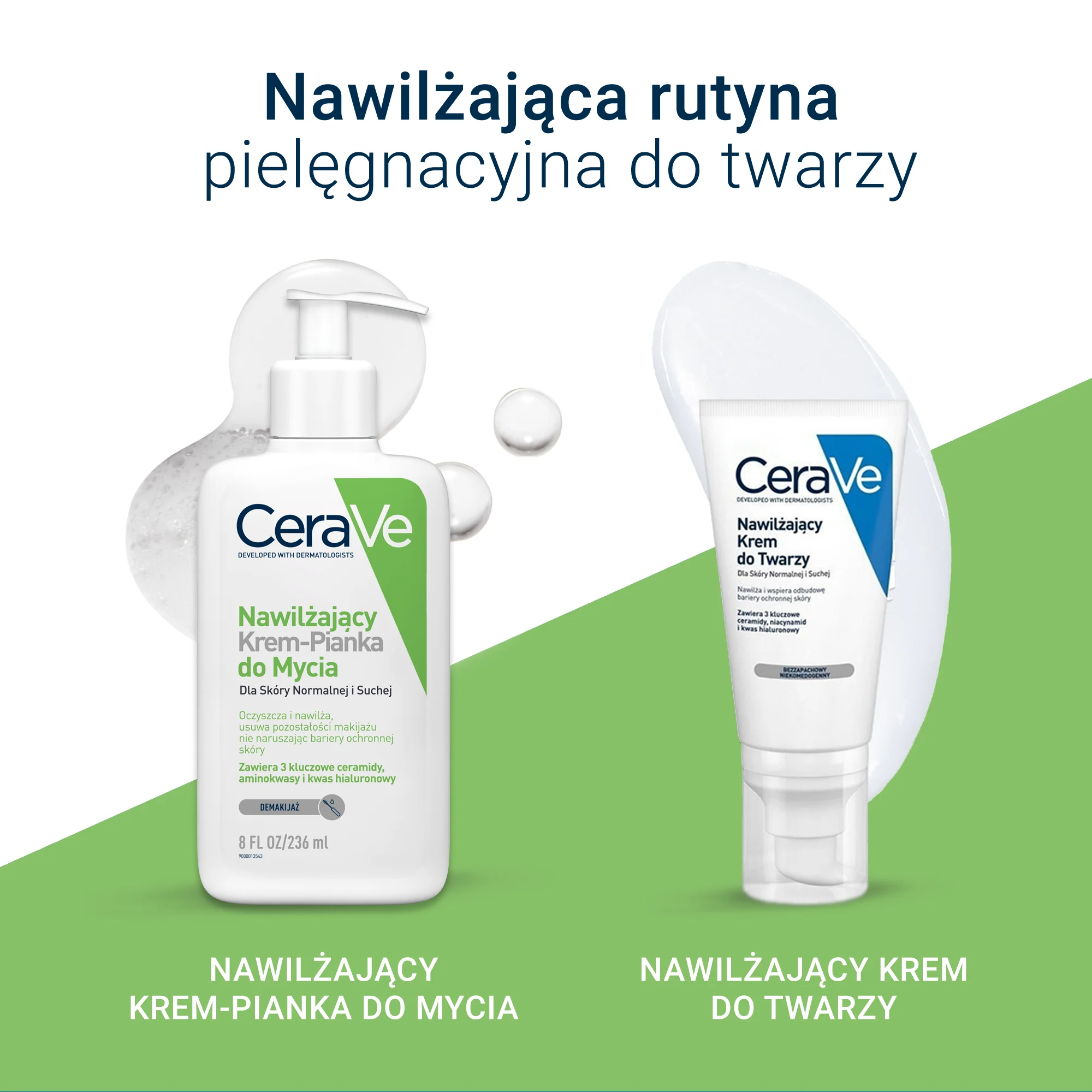 CeraVe nawilżający krem-pianka do mycia, 236 ml