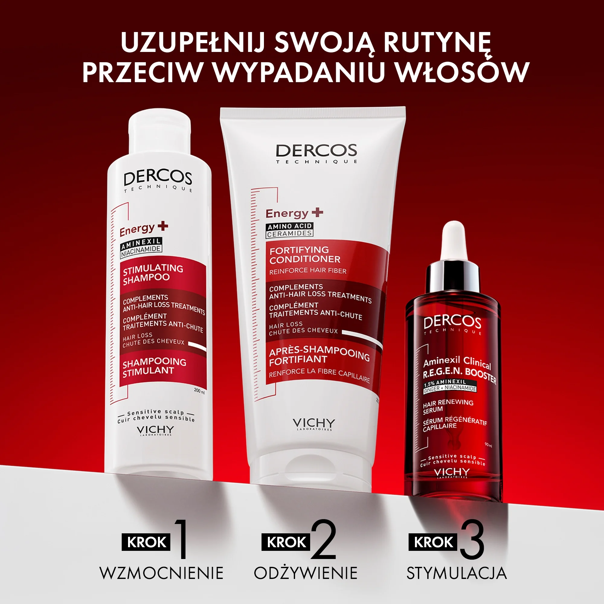 Vichy Dercos Aminexil R.E.G.E.N. Booster serum wzmacniające i stymulujące włosy, 90 ml