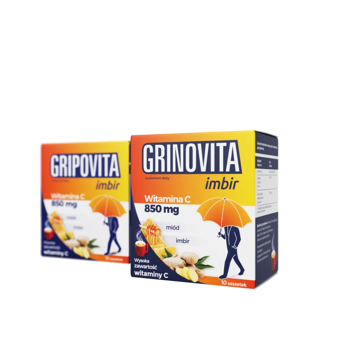 Grinovita Imbir, suplement diety, 10 saszetek 