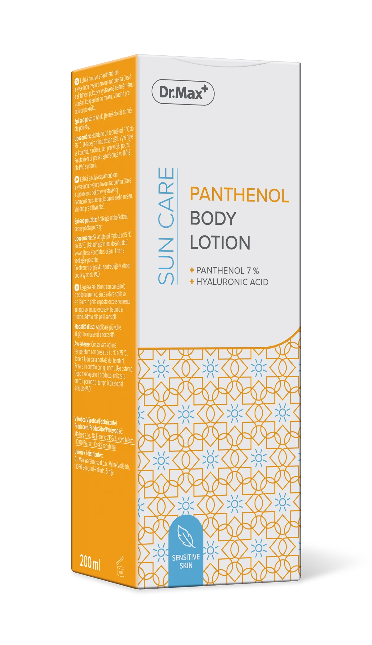 Suncare Dr. Max Panthenol Body Lotion Lekka emulsja do ciała, 200 ml