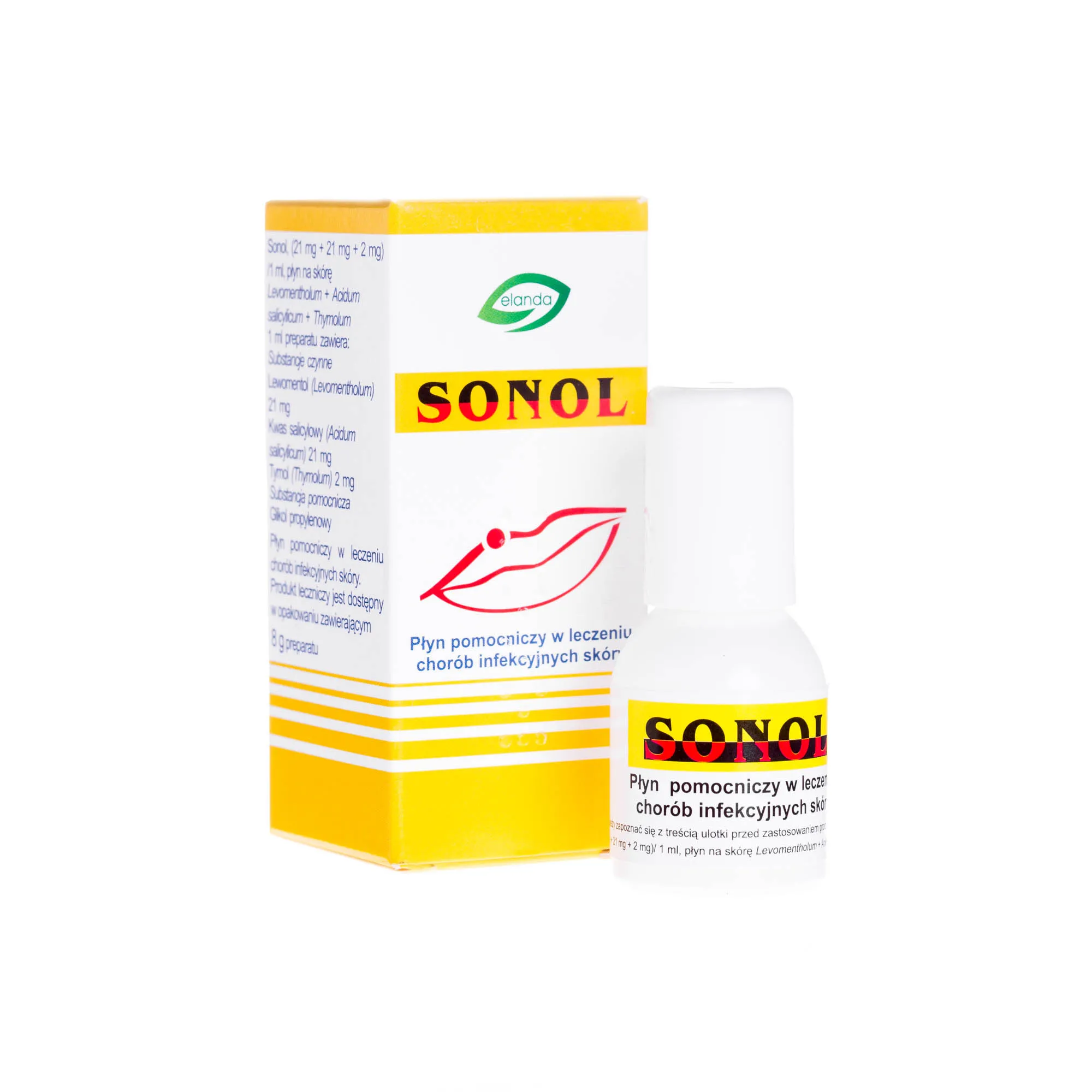Sonol - płyn pomocniczy w leczeniu chorób infekcyjnych skóry, 8 g