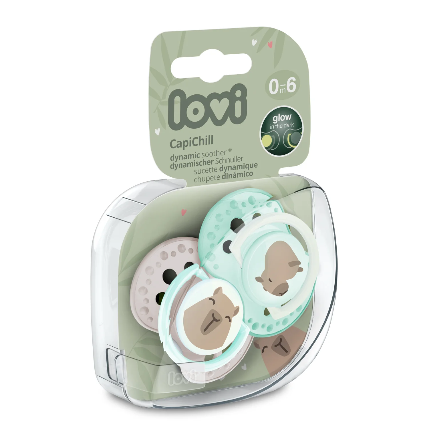 Lovi CapiChill Boy smoczek silikonowy dynamiczny 0-6 m, 2 sztuki
