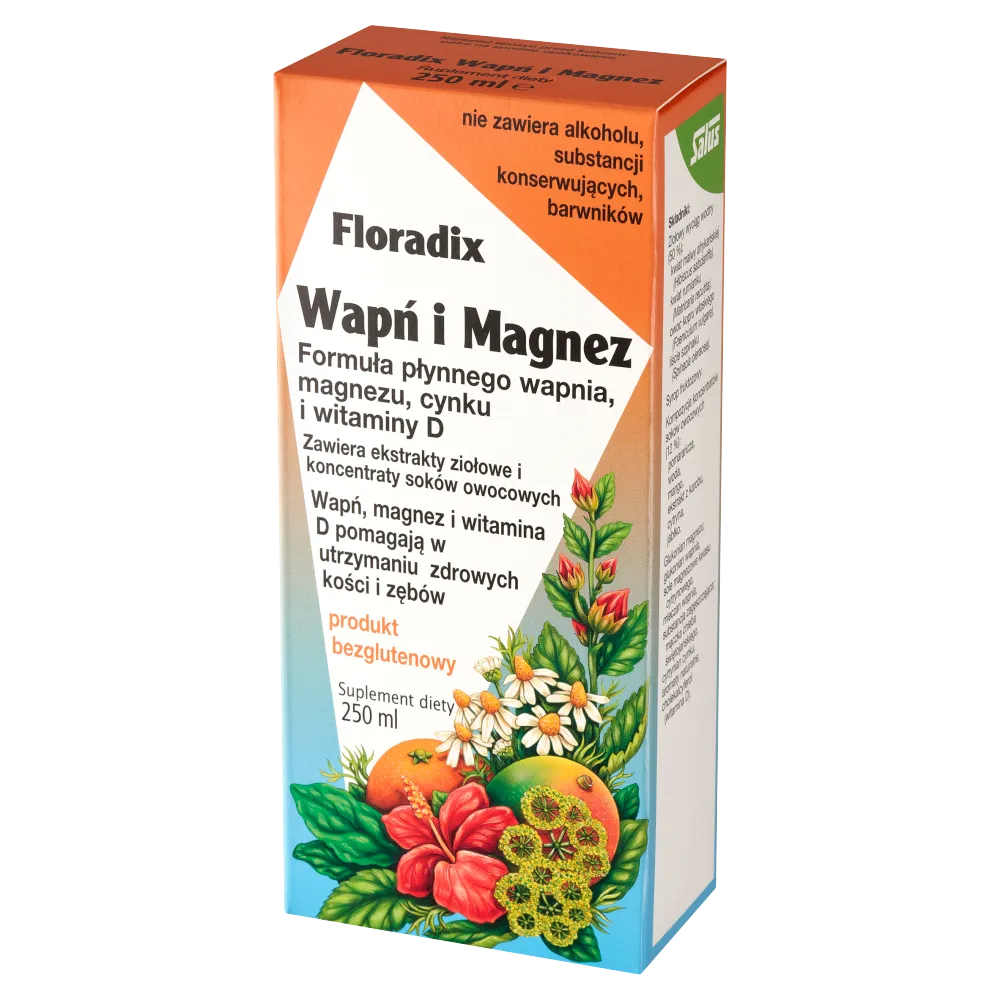 Floradix Wapń i Magnez suplement diety, 250 ml 