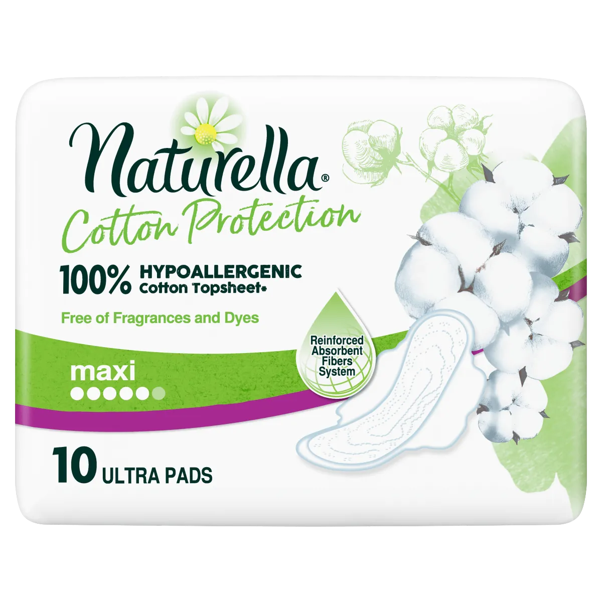 Naturella Cotton Protection Ultra Maxi, podpaski, 10 sztuk