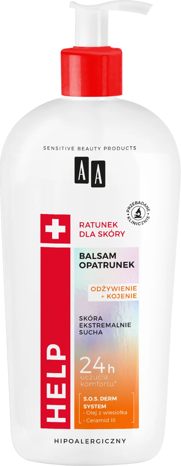 AA HELP Natural balsam opatrunek do ciała do skóry ekstremalnie suchej, 400 ml