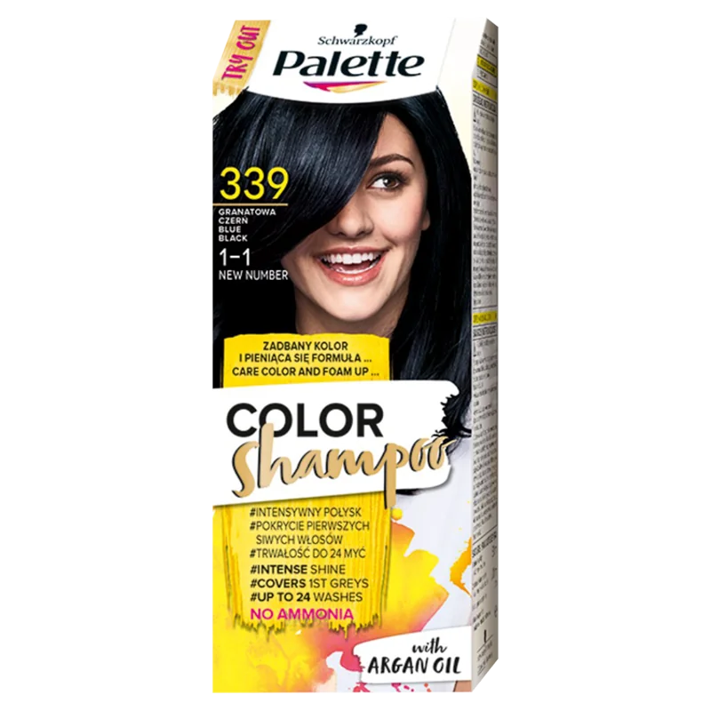 Palette Color Shampoo szampon koloryzujący 339 Granatowa Czerń, 50 ml