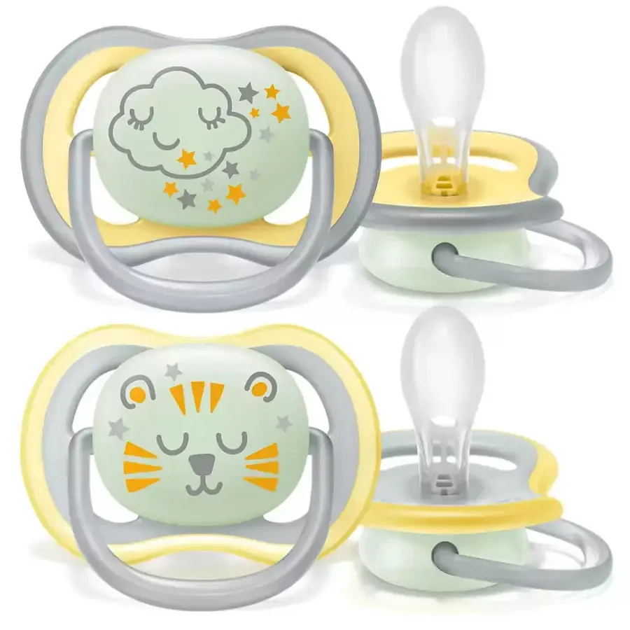 Philips Avent Ultra Air Nighttime smoczek uspokajający ortodontyczny 18m+, SCF376/01, 2 szt.