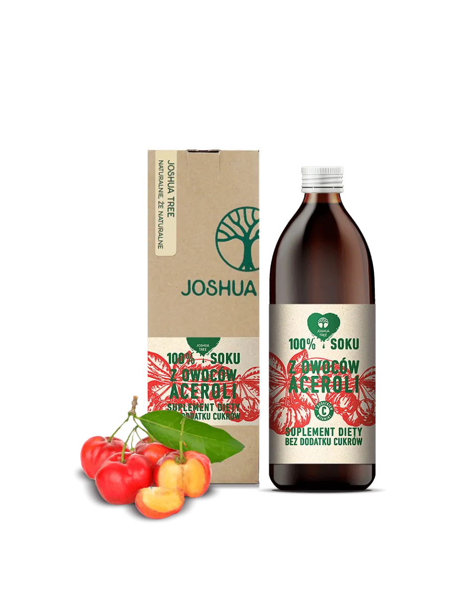 Joshua Tree sok z owoców aceroli z dodatkiem witaminy C, suplement diety, 500 ml