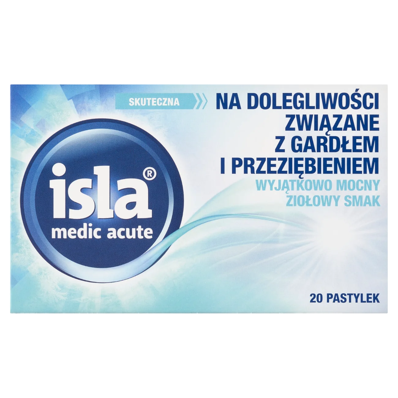 Isla Medic Acute smak ziołowy, 20 pastylek