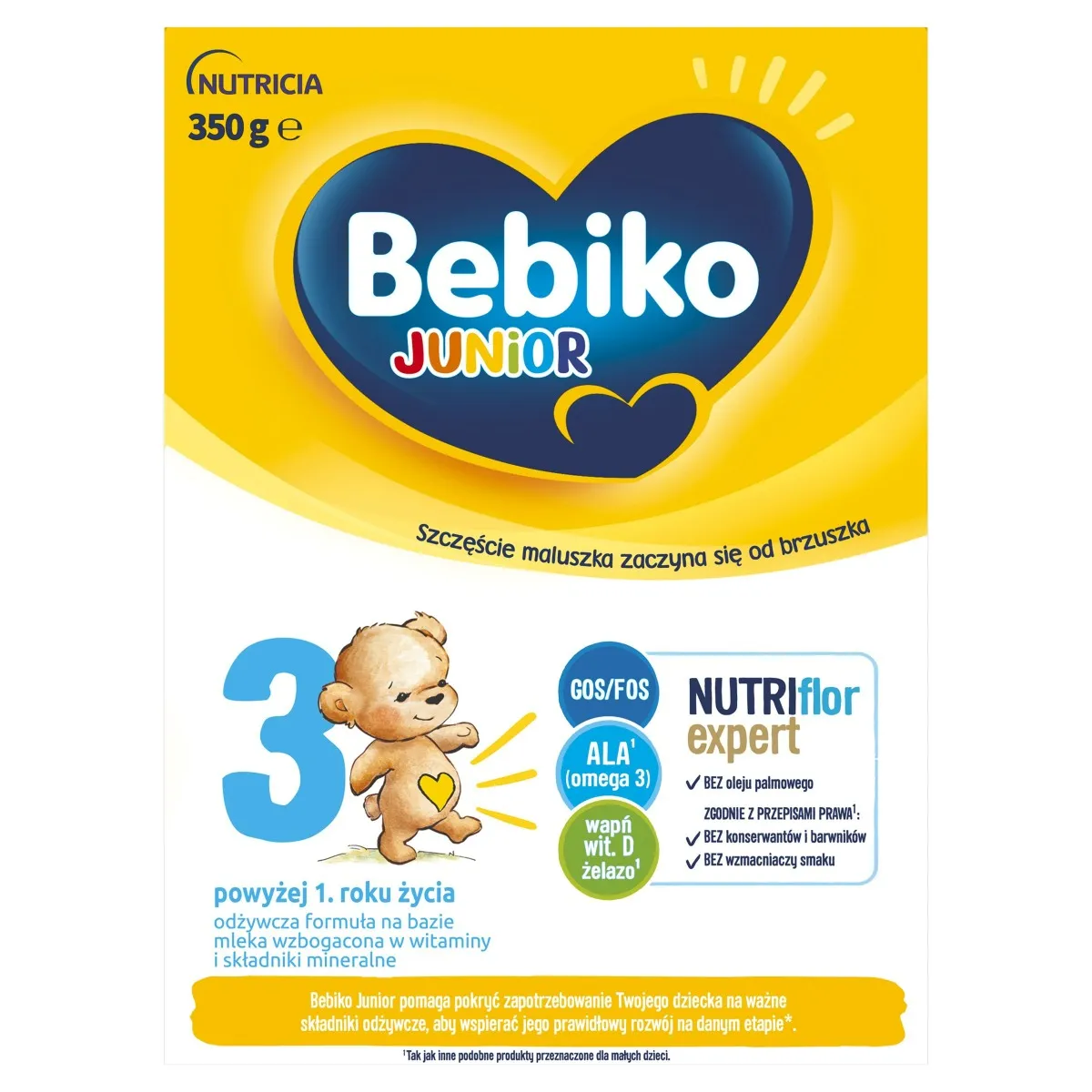 Bebiko Junior 3, modyfikowane mleko dla dzieci powyżej 1. roku życia, 350 g