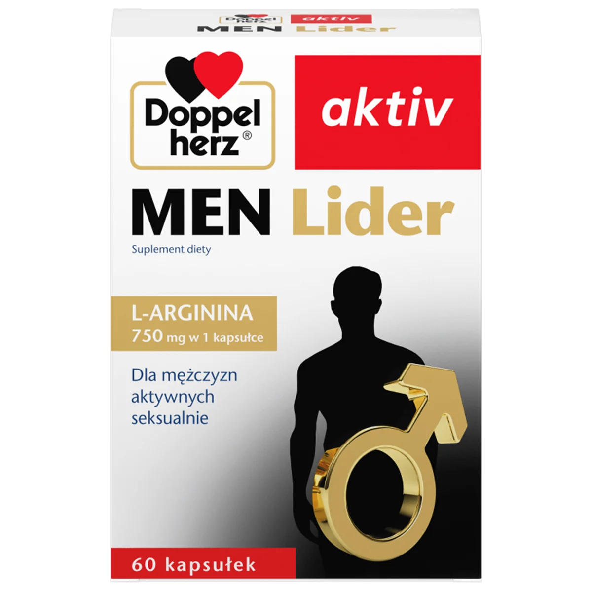 Doppelherz aktiv MEN Lider suplement diety, 60 kapsułek