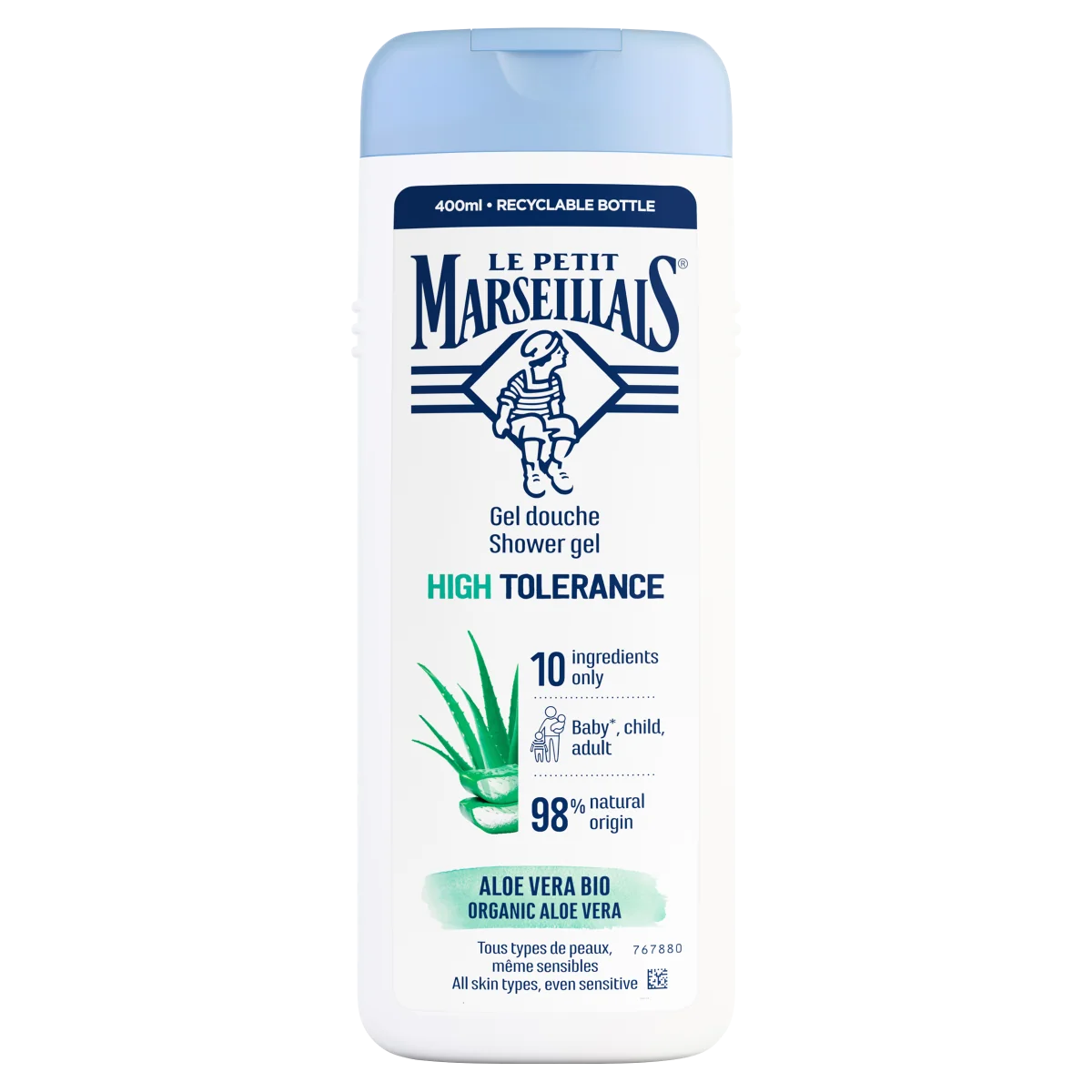 Le Petit Marseillais nawilżający żel pod prysznic o wysokiej tolerancji Bio aloes, 400 ml