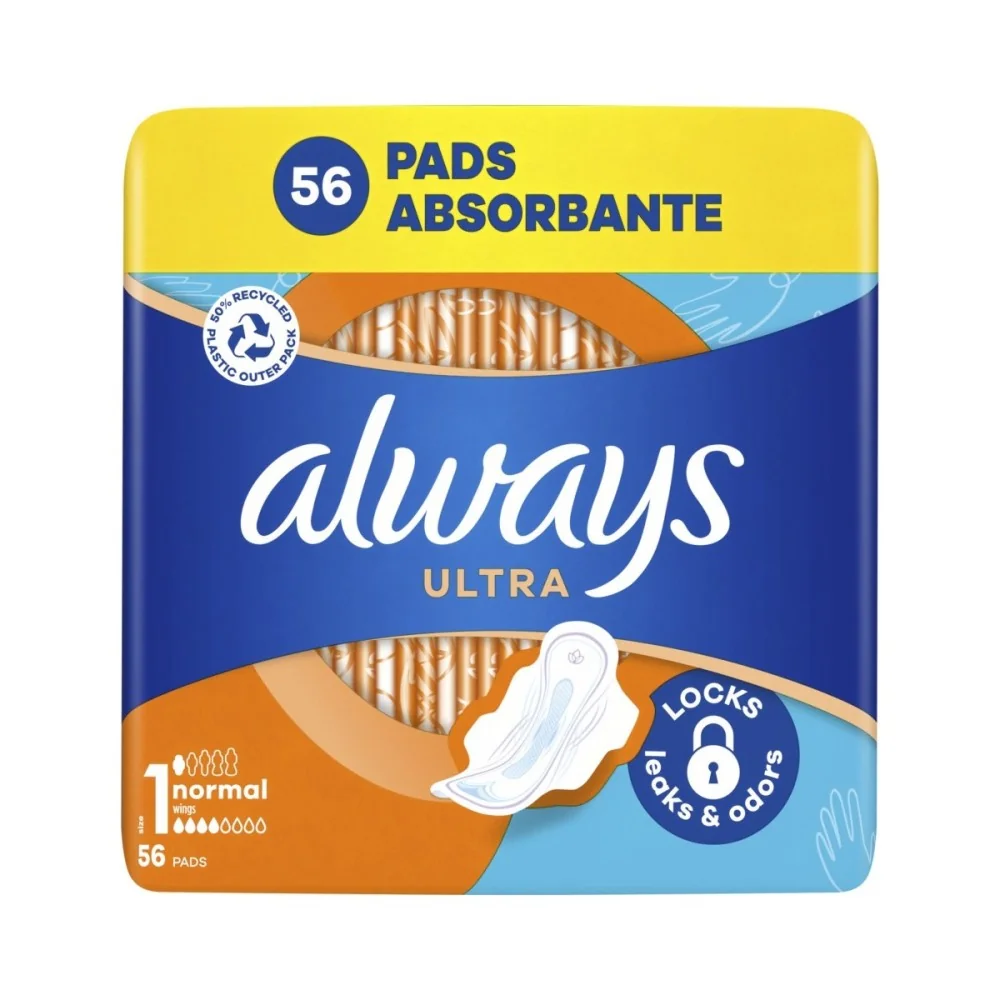 Always Ultra Normal podpaski ze skrzydełkami, 56 szt.