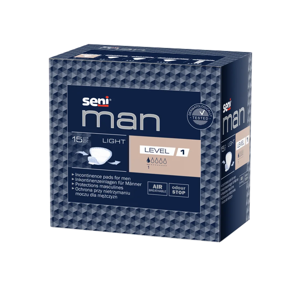 Seni Man Light Level 1 wkładki urologiczne, 15 sztuk