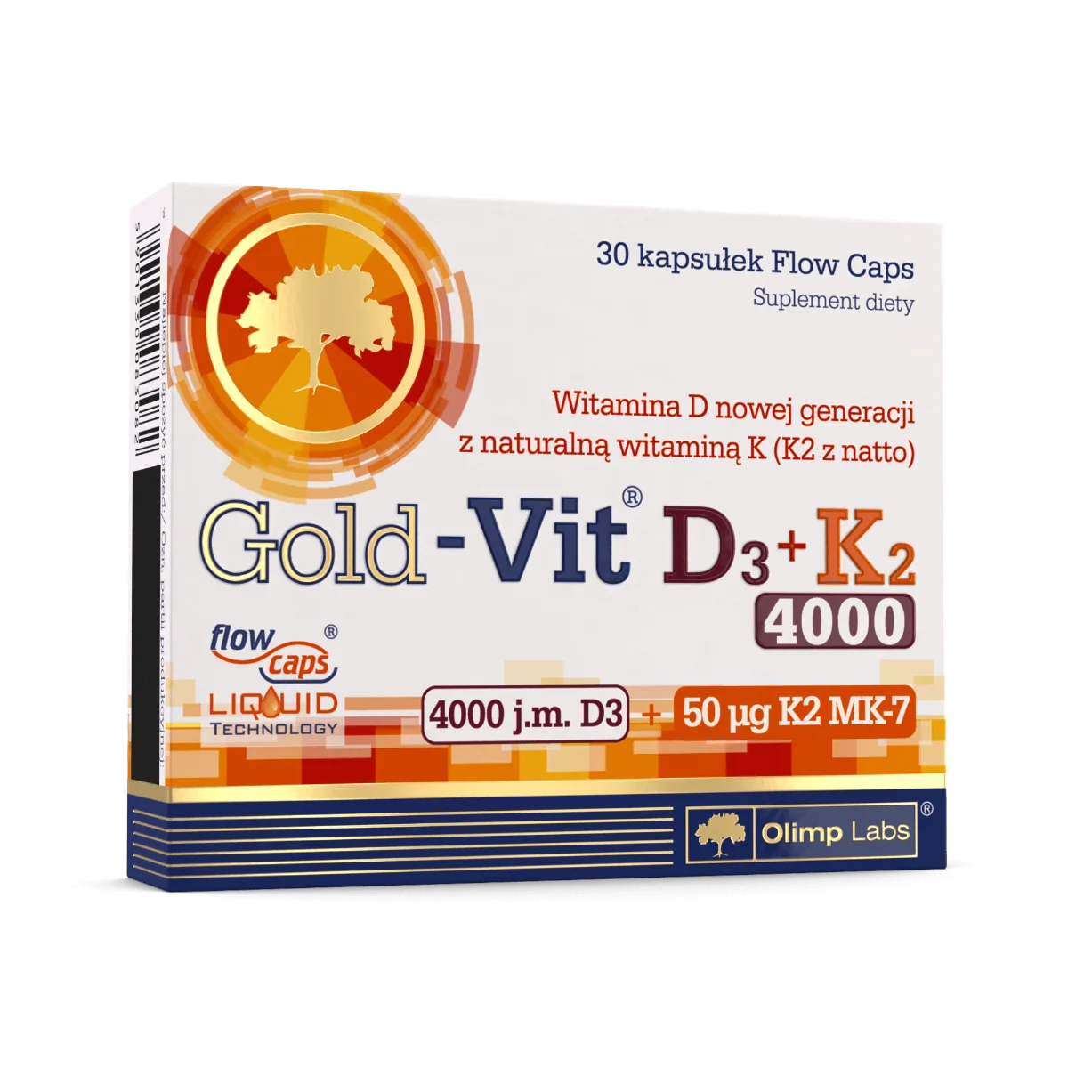 OLIMP Gold Vit D3 + K2 4000 suplement diety, 30 kapsułek