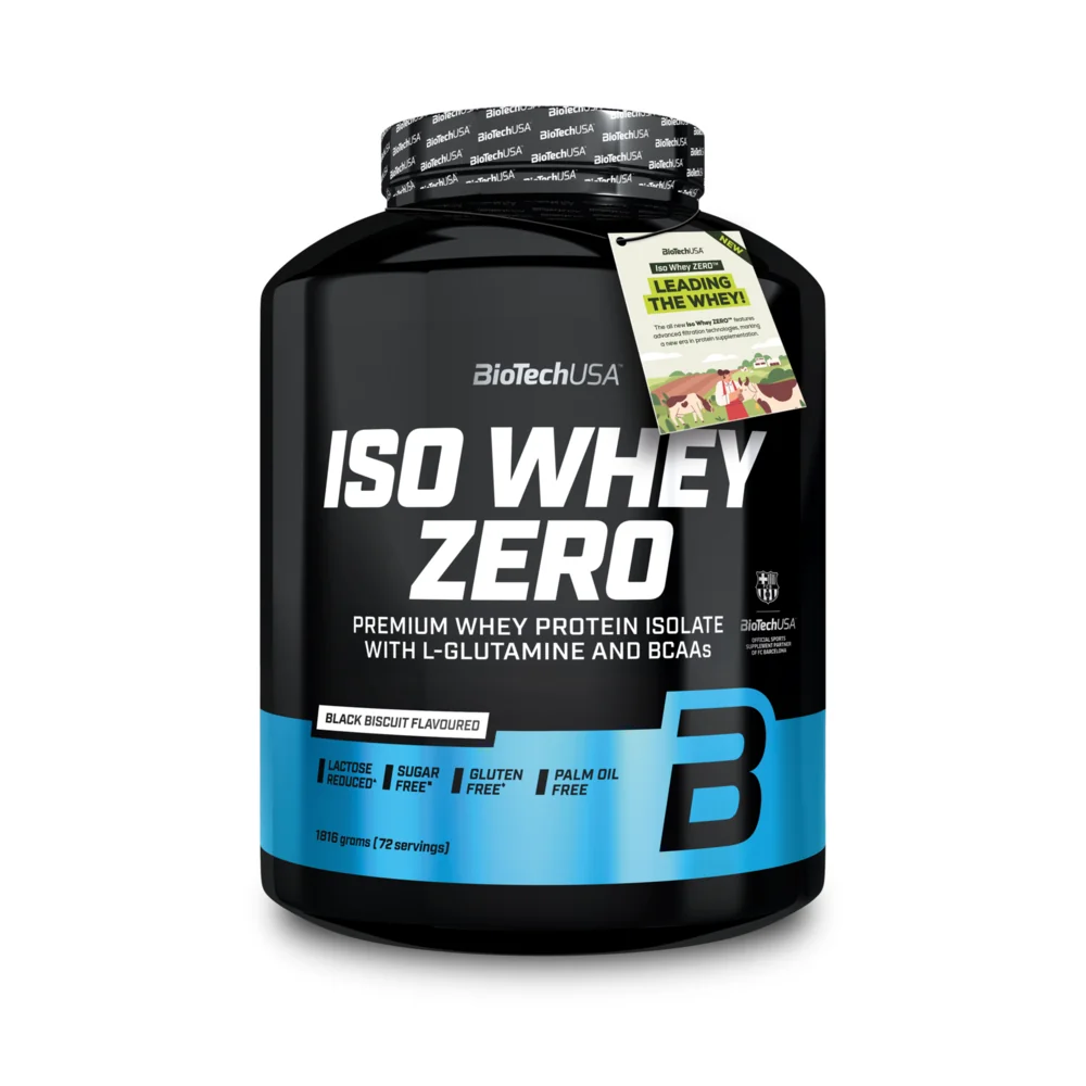 BioTechUSA Iso Whey Zero o smaku black biscuit, proszek, 1816 g