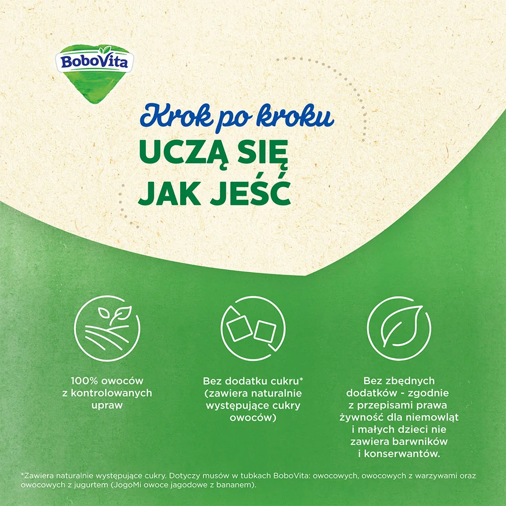 BoboVita JogoMi! Owoce jagodowe z bananem i jogurtem po 6 m-cu, 80g