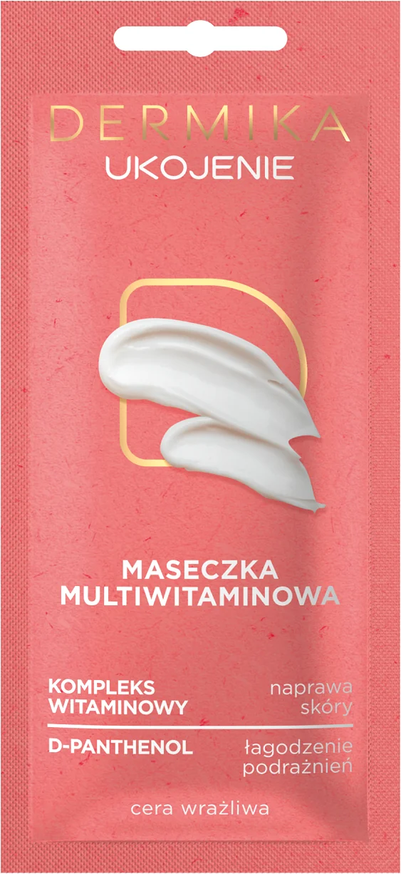 Dermika Maseczki Piękności Ukojenie Maseczka multiwitaminowa do cery wrażliwej, 10 ml