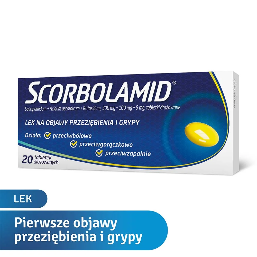 Scorbolamid 300 mg + 100 mg + 5 mg, 20 tabletek drażowanych