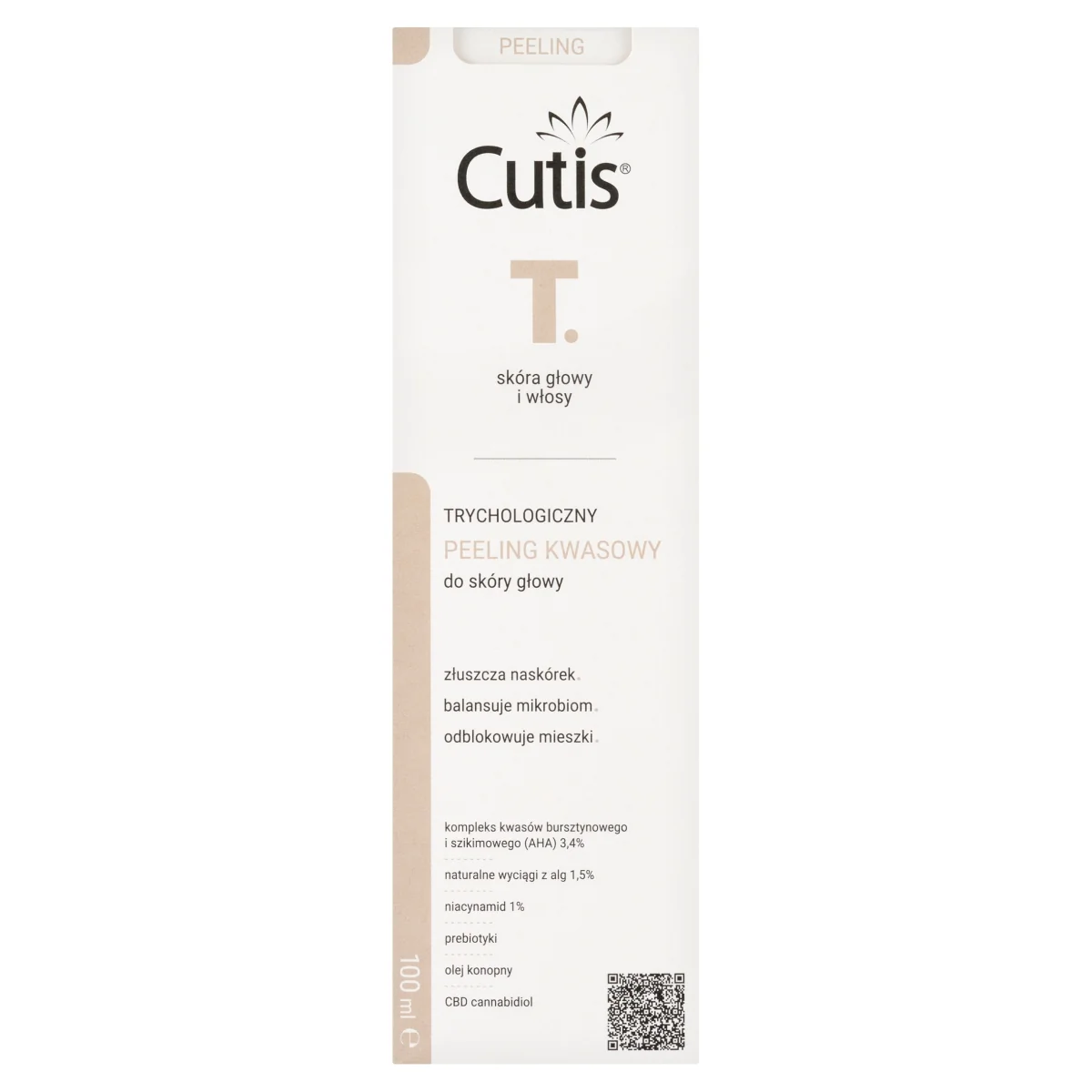 Cutis® T. trychologiczny peeling kwasowy do skóry głowy, 100 ml