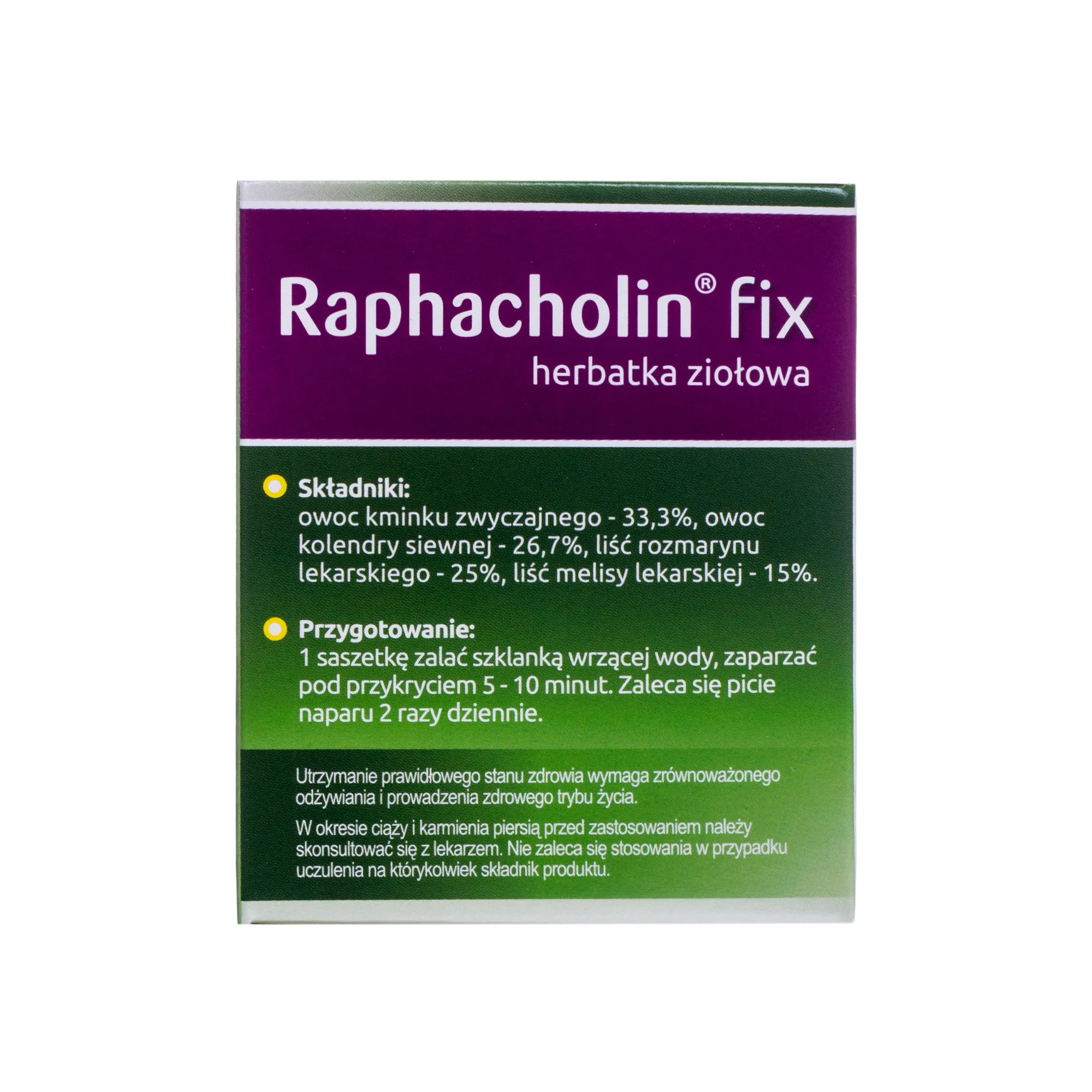 Raphacholin fix, suplement diety, 20 saszetek 