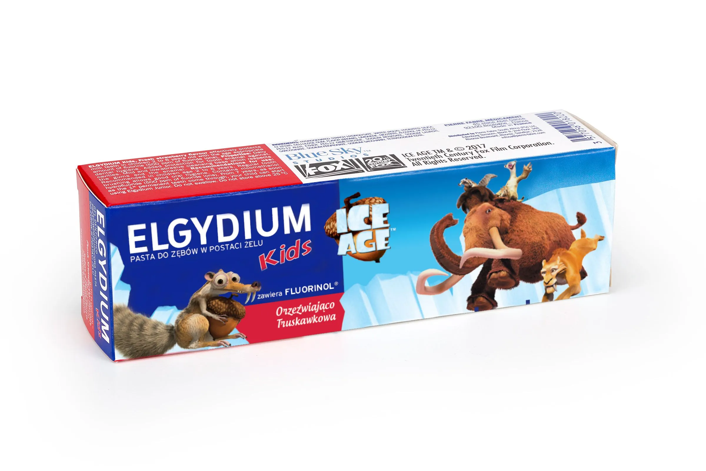 Elgydium Kids, pasta do zębów dla dzieci 3-6 lat, Ice Age, 50 ml