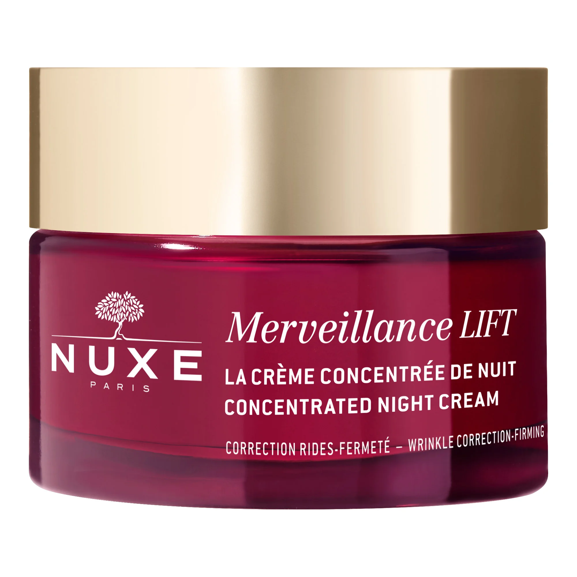 Nuxe Merveillance Lift zestaw krem na noc 50 ml + rozświetlający krem liftingujący, 15 ml + Roll On Huile Prodigieuse Or, 8 ml