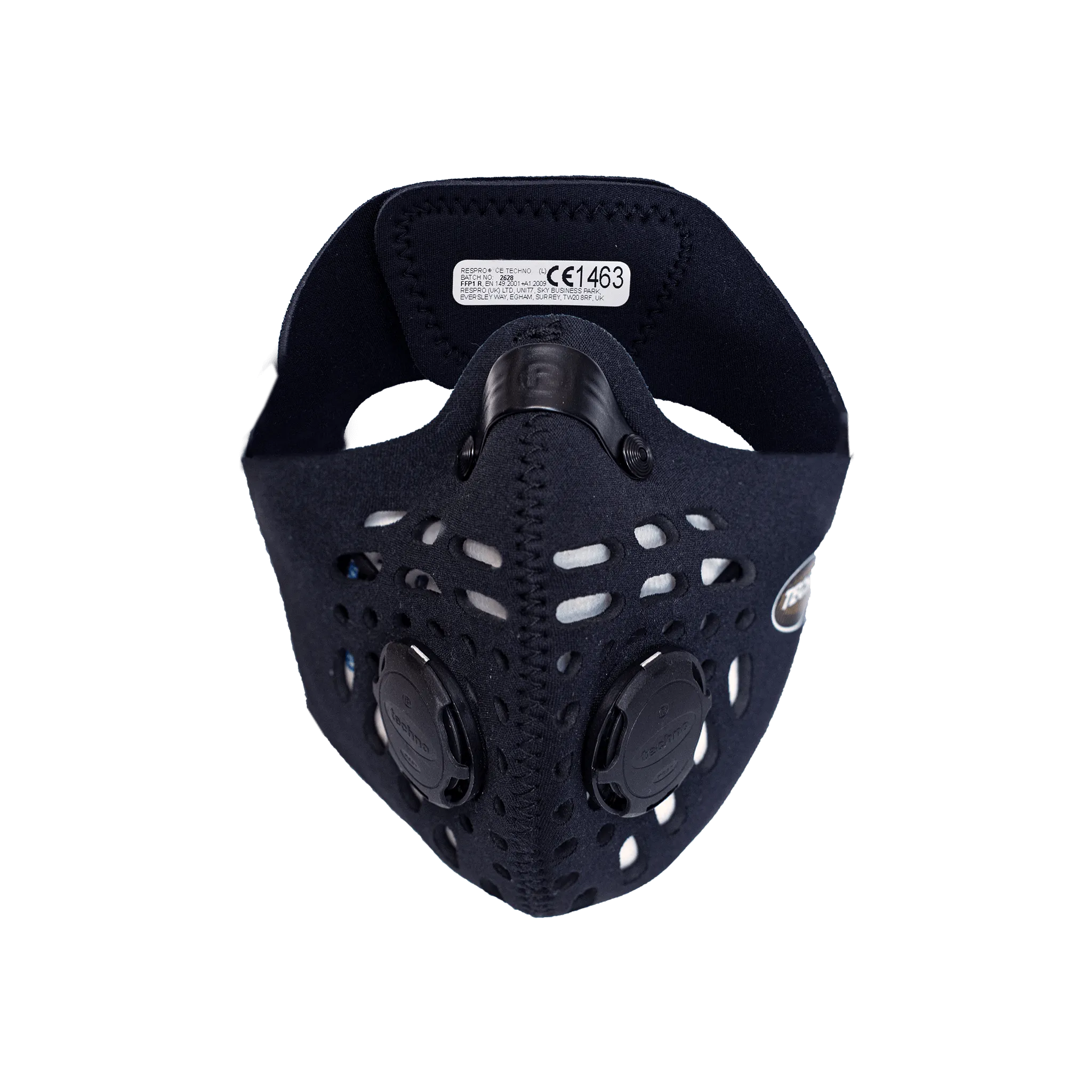 Respro CE Techno Black, maska antysmogowa, rozmiar M, 1 sztuka