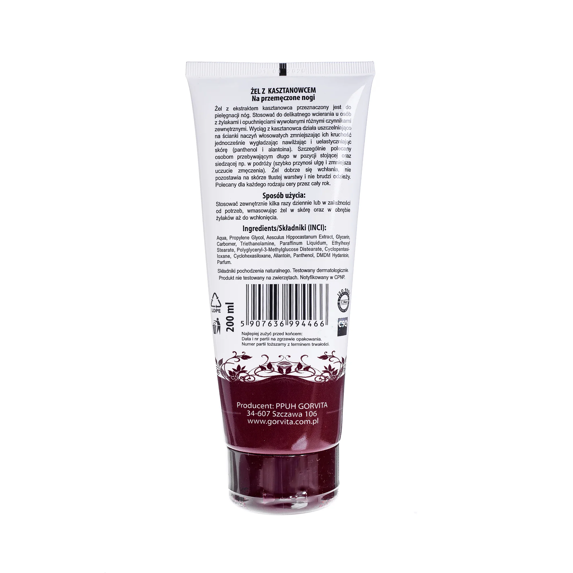 Gorvita żel z kasztanowcem, 200 ml