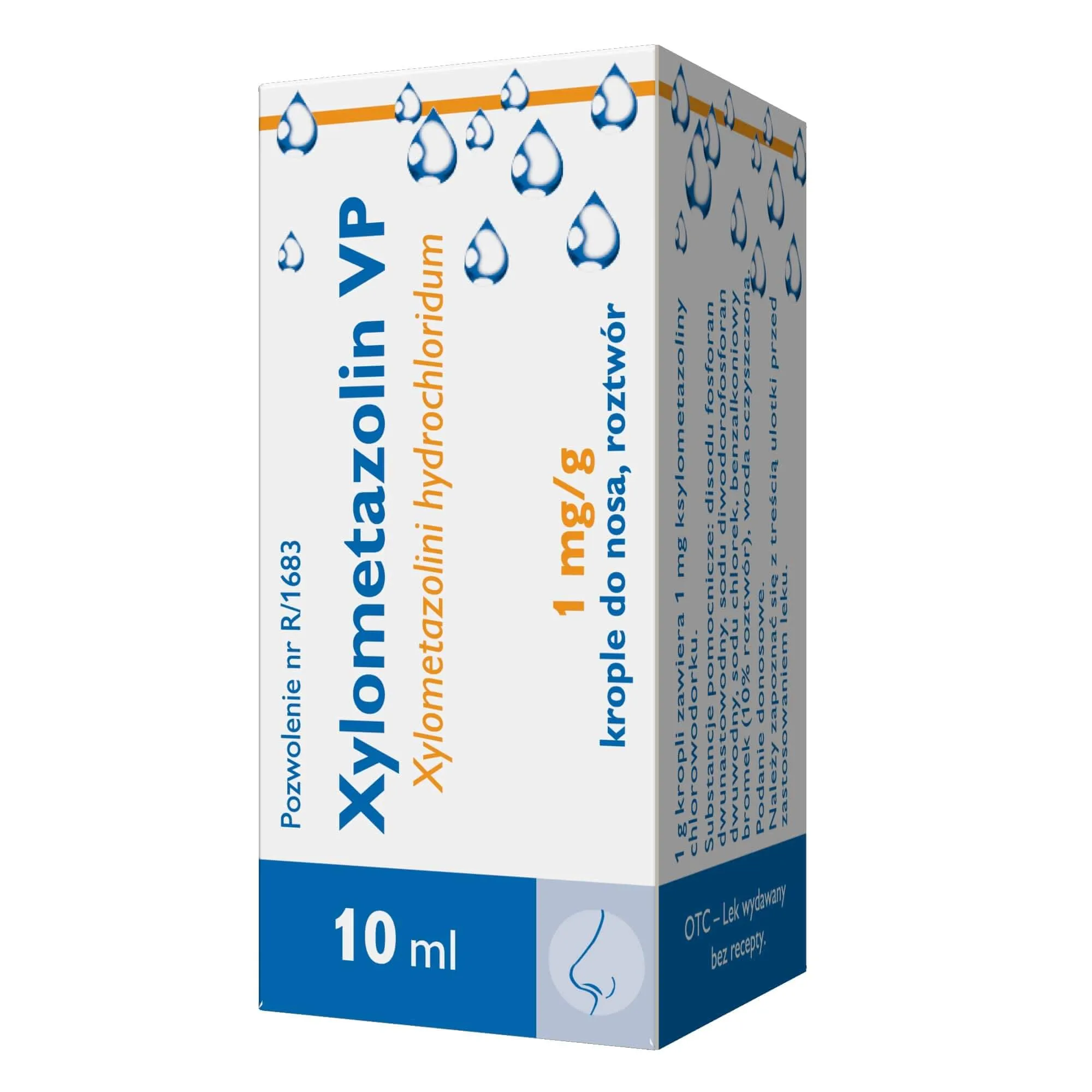 Xylometazolin VP, 1 mg/ml, krople do nosa, 10 ml