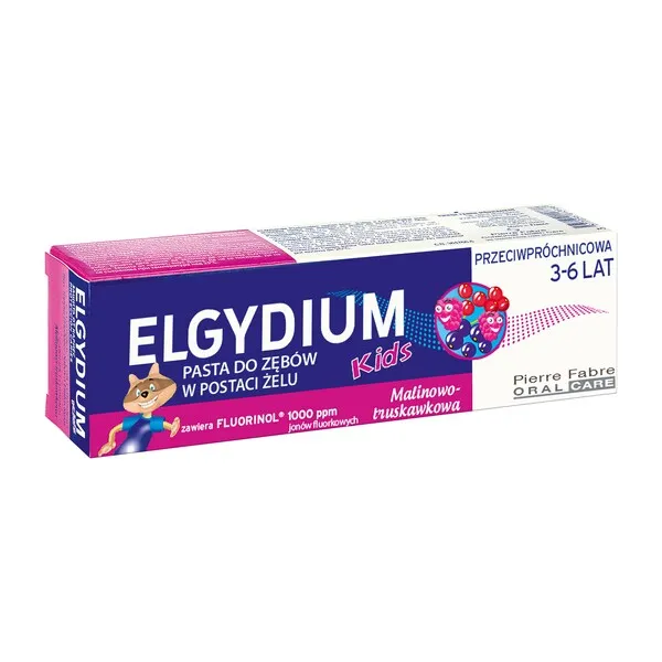Elgydium Kids, pasta do zębów w postaci żelu dla dzieci 3-6 lat, 50,ml