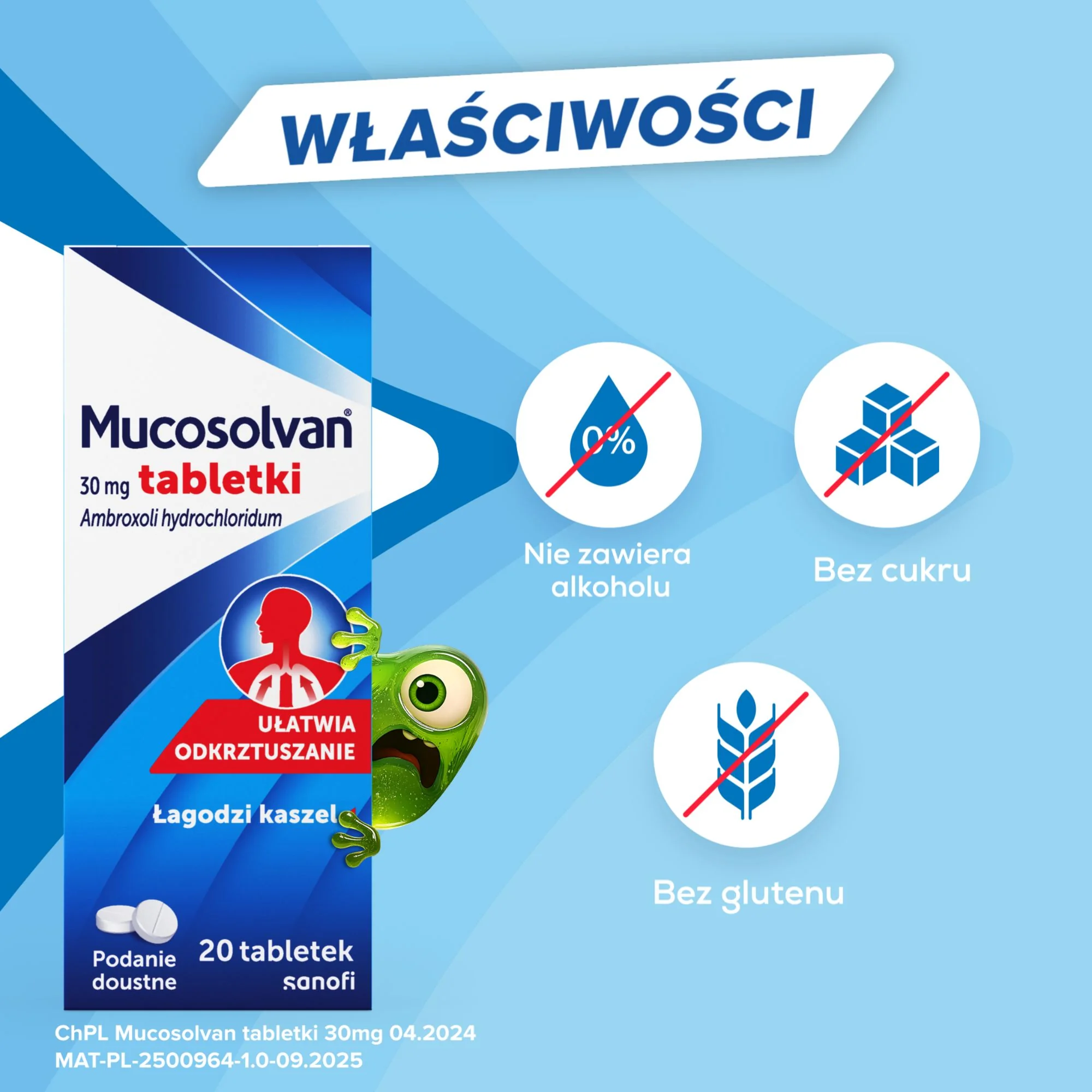 Mucosolvan 30 mg, 20 tabletek