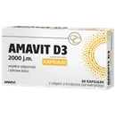 Amavit D3, 2000 j.m., suplement diety, 60 kapsułek