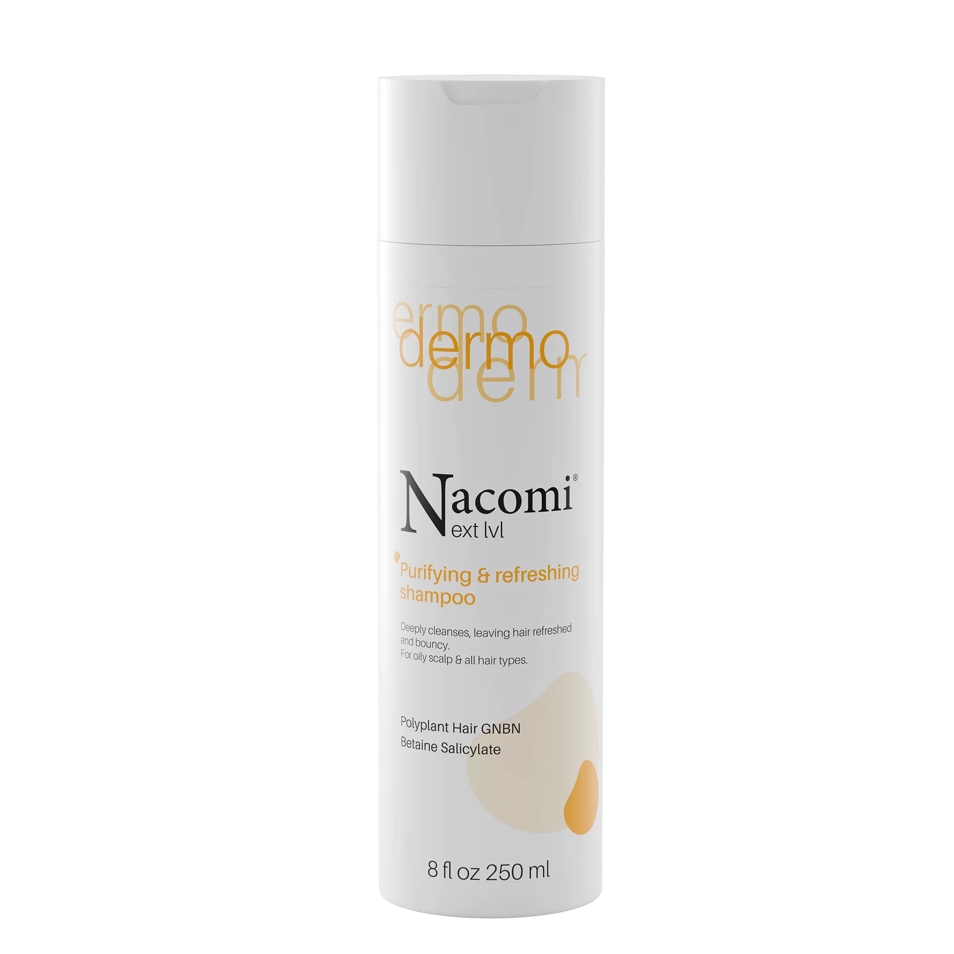 Nacomi Next Lvl Dermo oczyszczający i odświeżający szampon do włosów, 250 ml